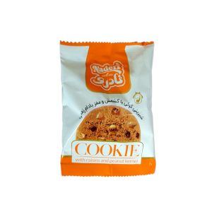 شیرینی کوکی با کشمش ومغز بادام زمینی نادری